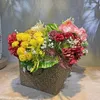 Dekorative Blumen Karnationssimulation Bouquet Blumen Vase Dekoration Wohnzimmer Tisch Muttertag Hochzeit gefälscht