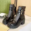 Stivali da donna primaverili e autunnali stivali corti stivali in pelle tendenza martin boots designer comodo ufficio nero rosa nero