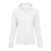 Dames zonnebescherming shirt hoodie jas lichtgewicht pocket met lange mouwen pocket vol zip wandelen buiten fitness vrije tijd