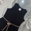 Designer kvinnlig ärmlös klänning slim-fit litterär dam med gata hip-hop kortärmad långärmad kvinna svart färg tryckt brev klänning avslappnad klänning klänning klänning