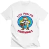 Męskie koszulki seriale telewizyjne Breaking Bad Los Pollos Hermanos Dwustronny druk Tshirt Cotton Chicken Brothers Men Thish T Shirt Strtwear T240510