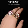 Designer Westwoods Ring Enamel Vintage Copper Plated True Gold Small and Popular Middle Ages Luxury Instagram Colorless Nail