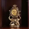 Table Clocks Vintage Retro Clock Desktop Office Bedroom Luxury Modern Automatic Decorazione E Accessori Per La Tavola Room Decoration