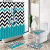 Tende per doccia navigazione anchor tende a strisce stelline conch crea creativo non slip a tappeto da bagno copritore per ragazzo bambino set di deco del bagno