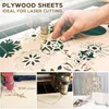 Décoration de fête Basswood Board Sheet Plywood Smooth Craft Wood for Laser Cutting DIY Building Model 30X30X0.3CM