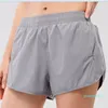 Womens LL-0160 Yoga Outfits High Taille Shorts Übung Kurzer Fiels Wear Girl