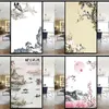 窓ステッカーカスタマイズされた中国の風景絵画フロストガラスバスルームアンチグレアステッカースパイと軽いブロッキングフィルム