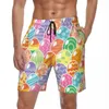 Shorts maschile palestra giorno di pasquo di pasquo simpatica spiaggia di Hawaii e floreale surf a secco rapido di grandi dimensioni