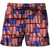 Shorts masculins USA UK National Flag Graphic Men Board 3d Pantalon court imprimé Hawaii Surf Swim Trunks Bikini Sunny Beach Swimsuit