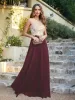 Robe de demoiselle d'honneur Elegant Illusion Sweetheart Gold AppQulies Backless Wedding Party Guest Gown une jupe de ligne CPS620