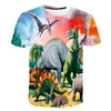 Jurassic World Dinosaur T Shirt Children Birthday Gift Tshirts Baby Clothes Kids Boys Girls 3D Printed Cartoon 240511