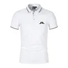 Golf Shirt for Mens Summer Quick Dry Breathable Polo Shirt Fashion Short Sleeve Tops J Lindeberg Golf Shirt Mens T-Shirt 240513
