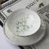 Kubki ins luksusowy kości China Puchar kawy z talerzem brytyjski zestaw herbaty kwiat wzór europejskiego koreańskiego chińskiego stylu 150 ml