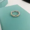 Tiffanyjewelry Ring S925 Sterling Silber Cross Ring Design Volldiamant Index Finger Frau Advanced Sense Delicate Mode Persönlichkeit Licht Luxusring