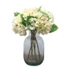 Decorative Flowers Artificial Fake Flower Plants Silk Hydrangea Arrangements Wedding Bouquets Decoration Plastic Home Kitchen Garden Party