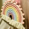 Decorative Figurines Rainbow Wall Hanging Ornaments 8 Lines Macrame Tapestries Woven With Tassels For Nursery Room Home Decorations