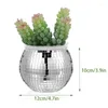 Vases Mini Plastic Ball Flower Pot Round Bouquet Vase panier argenté Miroir Succulent Plant Home Office Garden Decoration