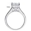 Bröllopsringar Newshe 2 Classic Womens Ring Set 7 * 7mm Princess Cut AAAA Zircon 925 Sterling Silver Engagement Jewelry Q240511