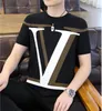 Designer Stripes maglietta per uomo camicie da donna in moda maglietta a maglia lettere estate a maniche corte