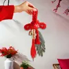 Décoration de fête chinois nœud glasl 2024 Dragon Fu personnage du festival de printemps rouge décor de décoration de l'année faite à la main pour