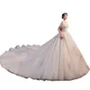 Robe de mariée maîtresse de l'industrie lourde 2024 Nouveau arrière une épaule Bride Bridal's Forest Dream Hepburn Style Starry Sky Jupe