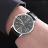 Armbanduhr Fashion Herren Sport Leder Uhren Luxus Quarz Armbanduhr Luminous Clock Männer Business Casual Watch mit männlichem Armband Sets