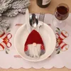 Fork Swedish Tableware Santa Knife Gnome Cutlery Holder Sierware Bag Christmas Party Table Dinner Decor Fy3955 T1011