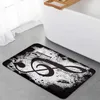 Carpets Music Notes Dot Drop Quaver Black Splash Ink Art Kitchen Doormat Bedroom Bath Floor Carpet House Door Mat Area Rugs Home Decor