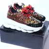 2024 Designer Italien Casual Running Shoes Top Quality Chain Reaction Wild Jewels Chain Link Trainer Casual Shoes Sneakers 36-45 EUR