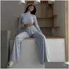 Womens Suits Blazers Knitted Leisure Home Sports Suit Spring Fashionable Temperament Commuting Long-Sleeved Drop Delivery Apparel Clot Dhrho