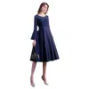 Evening Banquet Mid Length Style Celebrity New Elegant And Slim Graduation Host Lace Dress