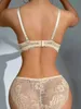 Bras Sets Womens Bra Set Sexy and Beautiful Back Top Lace Up Bra and Underwear Set Lingerie Set Solid Remplace Close Flming Lingerie Y240513