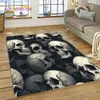 3d Horror Gothic Skull Skelett Teppich Teppich für Wohnzimmer Schlafzimmer Dekorbloor Matte Nicht-Schlupf-Dekoration für Sofa Fußmat Geschenk kid 240512