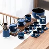 Conjuntos de teaware de luxo conjunto de chá chinês conjunto de cerâmica porcelana de porcelana vasos de cozinha de porcelana produtos domésticos