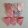 Bibs Burp Stones 8 bavaglini per neonati bandana cotone triangolare morbido bambino che nuda tessuto denti da neonato da asciugamano e accessori per ragazze d240513