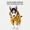 Abbigliamento per cani torable piccolo impermeabile a quattro zampe impermeabile abbigliamento tutto inclusivo con piedi orsacchiotto abiti da giorno piovoso