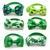 Hundkläder 30/50 PC St Patrick's Day Style Puppy Cat Bow Tie Notse Justerbara skötseltillbehör Pet Supplies