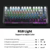 ZT82 80% TLK Custom Keyboard Kit Hotswap Wireless USB Gasket RGB Backlit Gaming Mechanical Keyboard PC laptop Keyboard Silver Axis 2.4G/Wired/Bluetooth