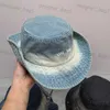 Bucket Hat Designer Mens Beanie Cap Womens Wide Brim Hats New denim fisherman hat water wash beach sunshade hat basin hat