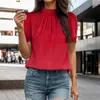 Women's T Shirts Shirt Dresses For Women 2024 Fashion Solid Temperament Casual Loose Short Sleeve Top Mujer