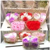 Fleurs décoratives Soap Rose Boîte-cadeau Boîte de Noël cadeaux de mariage de la Saint-Valentin
