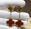 Modeexperter rekommenderar smyckenörhängen Dubbel Flower Gold 18K Rose Jade med vanliga Vanly örhängen