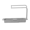 Panier de vidange de rangement de cuisine support d'évier stable pp éponge savon maison rack clean facile rack extensible solide amovible