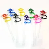 PVC Straw Topper Bean Space Cartoon Silicone Straw Tip Splash Proof Drink Dust Dop Strooppak For7mm-8mm Stroopkap