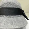 Berets Ladies Cloche Hats Wool Fedora For Women Winter Dome Blower With Ribbon Band