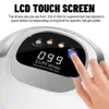 320W 72leds sèche-ongles puissants avec grand lampe à LED à écran tactile pour guérir tous les sèches professionnelles de Gel Polish 240430