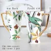 Muggar Creative Bone China Coffee Mug Large Capacity Breakfast Ceramic Cup With Lid Spoon Tea Party Drink Home Drinkware Decoration