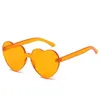 Lunettes de soleil Lunettes de soleil en forme de coeur Foenixsong pour hommes Lunes sans épaule UV400 FEMANDES ROSE VERT JAUNE BLEU BLEU ORANGE POUR PURPLE BRAUN