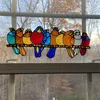 Figurines décoratives Arrivée Simple Style Cartoon Birds Autocollants ornements Window Mur Pendant Animal Modern Home Room Decoration