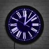 Horloges murales Design moderne Numéros romains Horloge murale vintage LED Détalonnage Lumineux Nombres romains éclairés Mur Horloge de la chambre